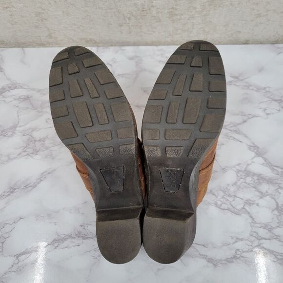 BOC Born Concepts Brown Leather Split Toe Buckel Heel Mule Women's Size 11 - Picture 4 of 14